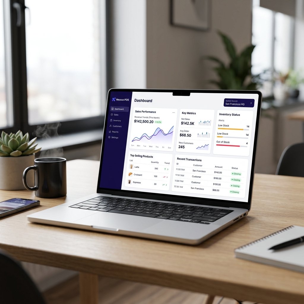Nexxus POS Multi-Branch Dashboard Mockup